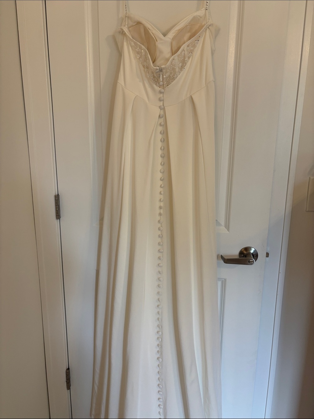 AZAZIE Marisela Diamond A-Line Sequins Crepe Back Satin Dress Size 10 - Picture 5 of 10